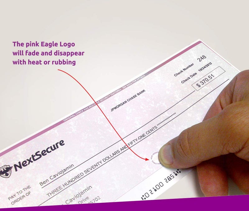 NextDayLabels - Blank Check Stock for Laser/Ink-Jet, 8-1/2 x 11" 24# lb, 500 Sheets Per Pack (Burgundy Top) - Image 3